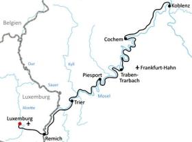 Radtour Luxemburg & Mosel - Karte