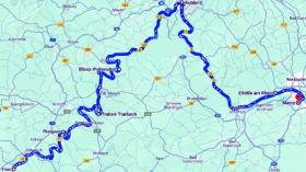 Radtour an Mosel und Rhein - Karte